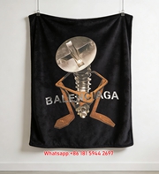 Balenciaga Screw Figure Art Flannel Sofa Throw Blanket for Wall Hanging BA089
